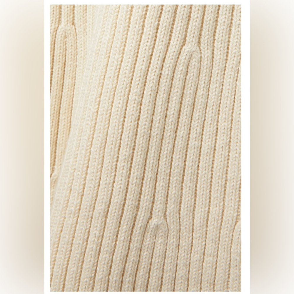 Mara Hoffman Samira Sweater Dress Sz Large Ivory Organic Cotton Stretch Rib Knit - Picture 5 of 11